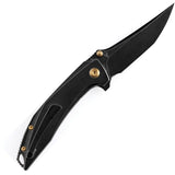 Kansept Knives Baku Linerlock Black Titanium & Copper CF Folding Knife OPEN BOX