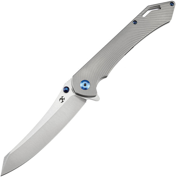 Kansept Knives Colibri Tech Framelock Gray Titanium Folding S35VN Knife 1060A1