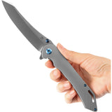 Kansept Knives Colibri Tech Framelock Gray Titanium Folding S35VN Knife 1060A1