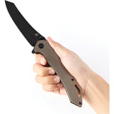 Kansept Knives Colibri Tech Framelock Bronze Titanium Folding S35VN Knife OPEN BOX