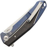Reate Knives K1 Blue Stonewash RWL34 Steel Titanium Folding Blade Knife