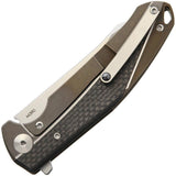 Reate Knives K1 Framelock Bronze Titanium Handle M390 Folding Blade Knife