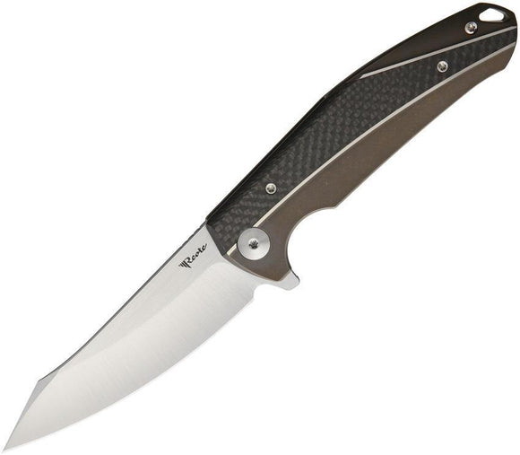 Reate Knives K1 Framelock Bronze Titanium Handle M390 Folding Blade Knife