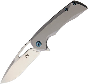 Kansept Knives Mini Kryo Framelock Gray Titanium S35Vn Folding Knife 2001a1