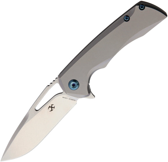 Kansept Knives Mini Kryo Framelock Gray Titanium S35Vn Folding Knife 2001a1
