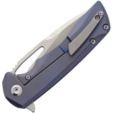 Kansept Knives Mini Kryo Framelock Blue Titanium S35Vn Folding Knife 2001a2