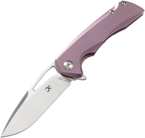 Kansept Knives Mini Kryo Framelock Purple Titanium Folding S35VN Knife 2001A5
