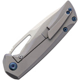Kansept Knives Mini Kryo Framelock Gray Titanium S35Vn Folding Knife 2001a2
