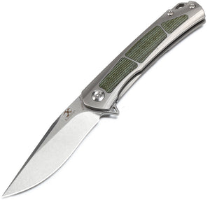 Kansept Knives Gremlin Framelock Green Inlay S35Vn Folding Knife 2003a1