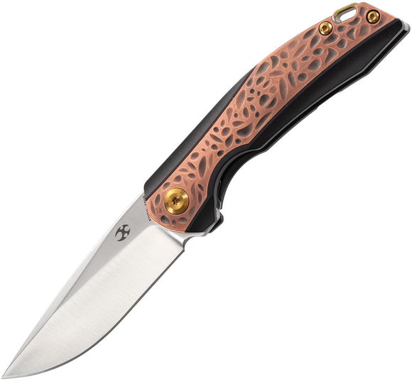 Kansept Knives Mini Accipiter Framelock Titanium/Copper Folding Knife 2007A5