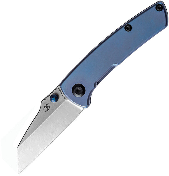 Kansept Knives Little Main Street Blue Titanium Folding CPM-S35VN Knife 2015A3