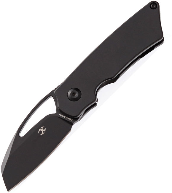 Kansept Knives Goblin Framelock Black Titanium Folding CPM-S35VN Knife 2016A2