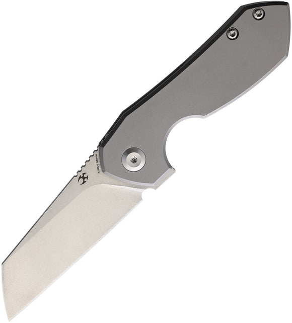 Kansept Knives Steller Framelock Gray Titanium Folding CPM-S35VN Knife 2021A1