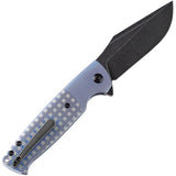 Kansept Knives Shikari SBL Button Lock Blue Titanium Folding CPM-S35VN Knife 2027B2