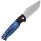 Kansept Knives Shikari SBL Button Lock Titanium & Timascus Folding CPM-S35VN Knife 2027M1
