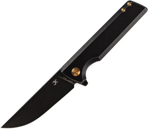 Kansept Knives Anomaly Framelock Black Folding S35VN Clip Pt Pocket Knife 2038A2