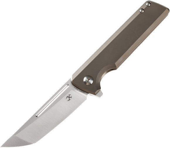 Kansept Knives Anomaly Framelock Bronze Folding S35VN Tanto Pocket Knife 2038T1