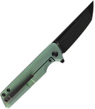 Kansept Knives Anomaly Framelock Green Titanium Folding S35VN Tanto Knife 2038T4