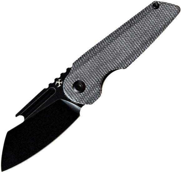 Kansept Knives Rafe Linerlock Black Micarta Folding S35VN Pocket Knife 2048A2