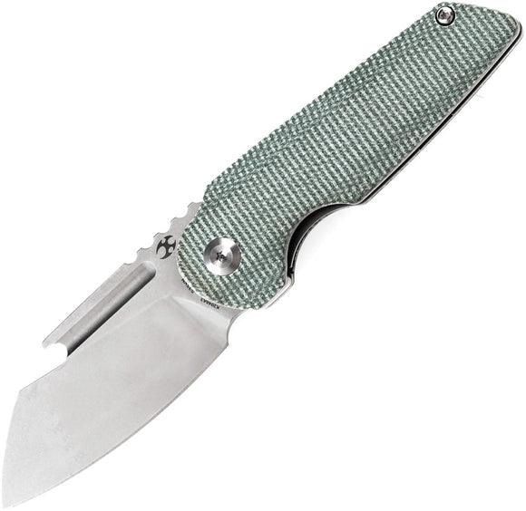 Kansept Knives Rafe Linerlock Green Micarta Folding S35VN Pocket Knife 2048A3