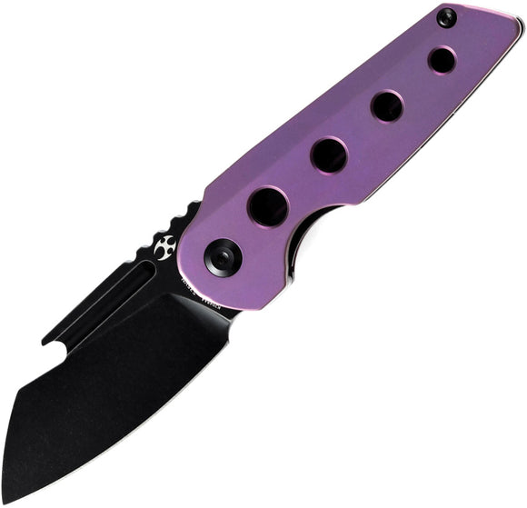 Kansept Knives Rafe Linerlock Purple Titanium Folding S35VN Pocket Knife 2048A4