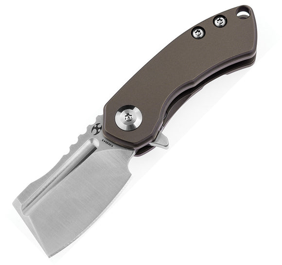 Kansept Knives Mini Korvid Pocket Knife Bronze Titanium Folding S35VN 3030A3