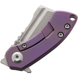 Kansept Knives Mini Korvid Pocket Knife Purple Titanium Folding S35VN 3030A4