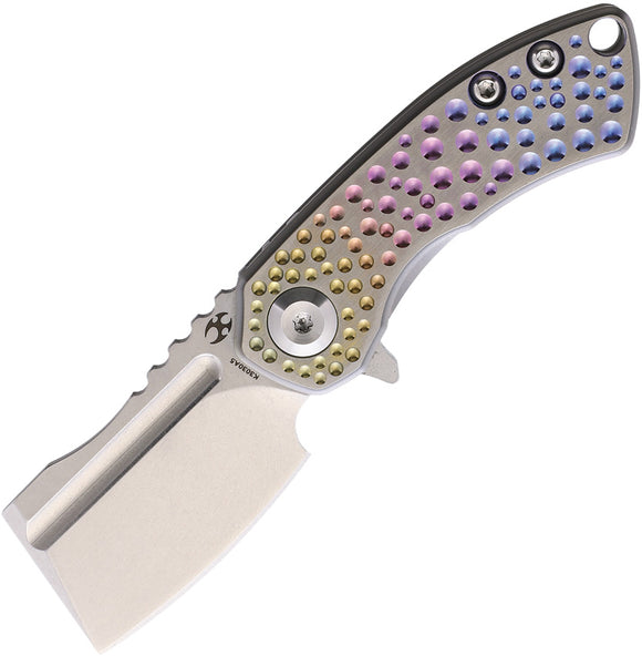 Kansept Knives Pocket Knife Mini Korvid Spectrum Titanium Folding S35VN 3030A5