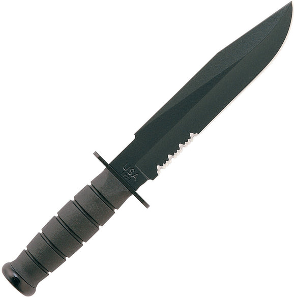 Ka-Bar 12.75 Black Fighter Knife + Sheath 1271