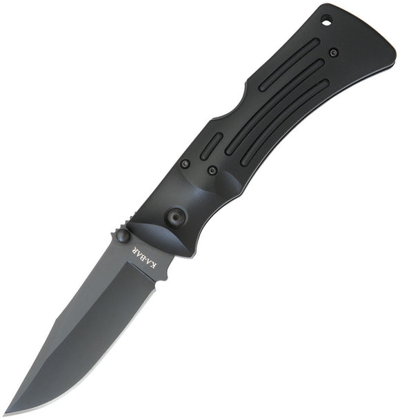 Ka-Bar Mule Lockback Plain Edge Black AUS-8A Folding Knife 3050