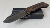 Ka-Bar Mark 98 Linerlock Black & Brown G10 Handle Stainless Folding Knife 3066