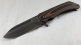 Ka-Bar Mark 98 Linerlock Black & Brown G10 Handle Stainless Folding Knife 3066