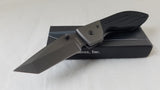 Ka Bar Warthog Folding Black Pocket Knife w/ Standard Tanto Edge  - 3074