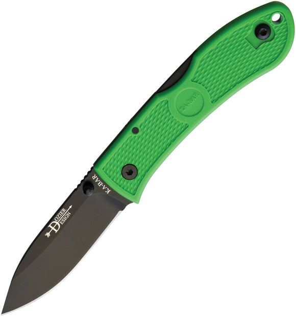 Ka-Bar Hunter Lockback Green Folding Pocket Knife 4062rd