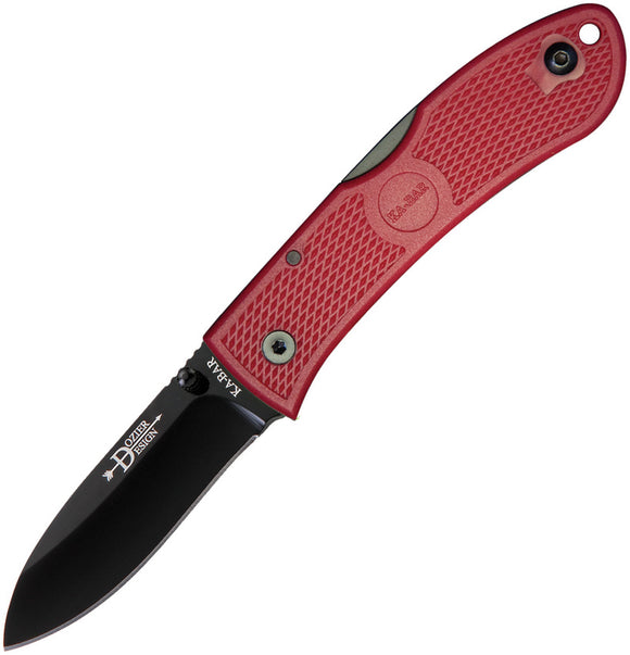 Ka-Bar Hunter Lockback Red Folding Pocket Knife 4062rd