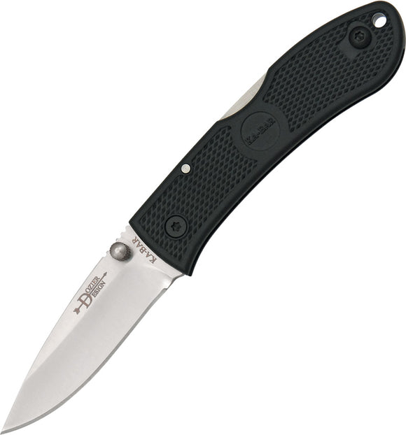 Ka-Bar Dozier Locbkack AUS-8A Stainless Black Zytel Handle Folding Knife 4072