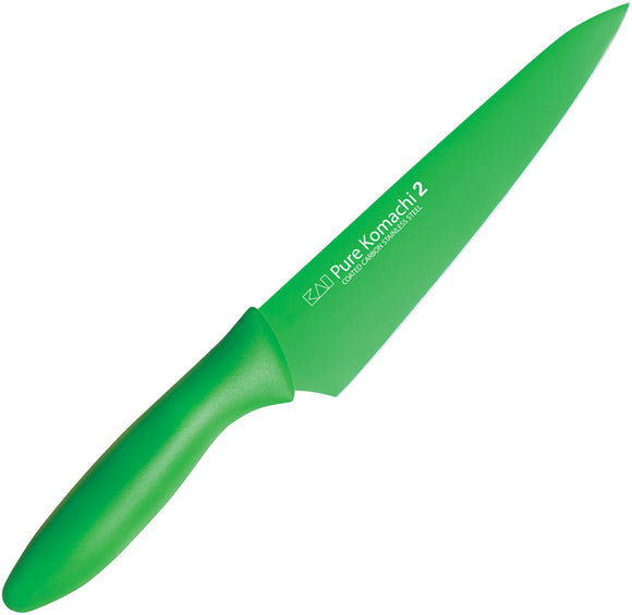 Kai USA Komachi 2 Series Utility Green Stainless Steel Fixed Blade Knife 5084