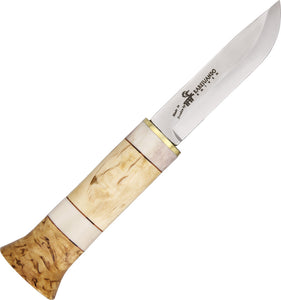 Karesuando Kniven The Wolverine Stainless 12C27 Steel Birch Reindeer Knife 3513