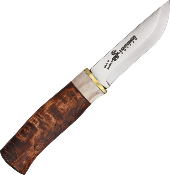 Karesuando Kniven Moose Carbon Steel Birch & Reindeer Antler Fixed Knife 3532