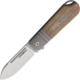 KARBON Ahoy Framelock Tan Micarta & Titanium Folding Bohler M390 Knife B100