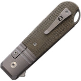 KARBON Ahoy Framelock Green Micarta & Titanium Folding Bohler M390 Knife B101