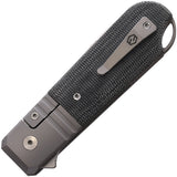 KARBON Ahoy Framelock Black Micarta & Titanium Folding Bohler M390 Knife B102