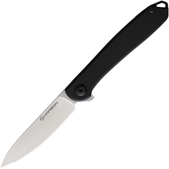 KARBON Tidbit Framelock Black Stainless Folding Bohler N690 Pocket Knife B106
