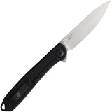 KARBON Tidbit Framelock Black Stainless Folding Bohler N690 Pocket Knife B106