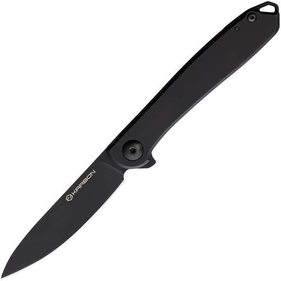 KARBON Tidbit Framelock Black Stainless Folding Bohler N690 Pocket Knife B107