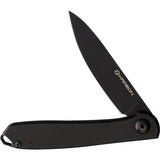 KARBON Tidbit Framelock Black Stainless Folding Bohler N690 Pocket Knife B107