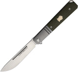 KARBON Flatline Framelock Green Titanium & G10 Folding Pocket Knife 114