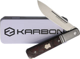 KARBON Flatline Framelock Black Titanium & G10 Folding Pocket Knife 115