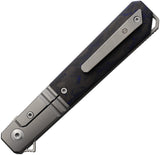 KARBON Flatline Framelock Black Titanium & Carbon Fiber Folding Pocket Knife 116