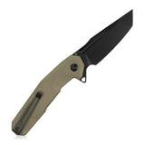 Kubey Brown G10 Linerlock Folding D2 Pocket Knife 237c